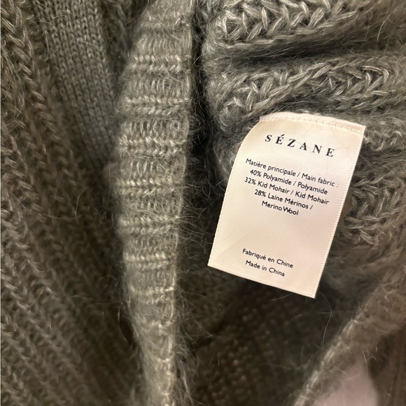 Sezane Achille Jumper Knitwear in Khaki - Picture 6 of 6